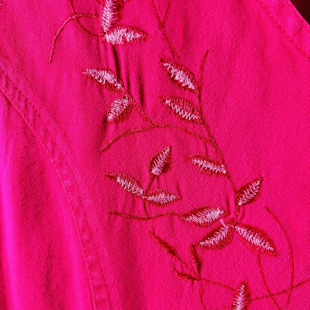 BFA Classics Button Shirt Dress Embroidery VTG Modest Sz 18 Cotton Breathable - Picture 4 of 10